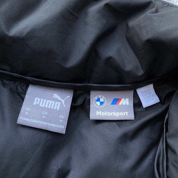 Puma BMW M Motorsport Padded Jacket Black Puffer Men's Size Medium - Picture 7 of 13